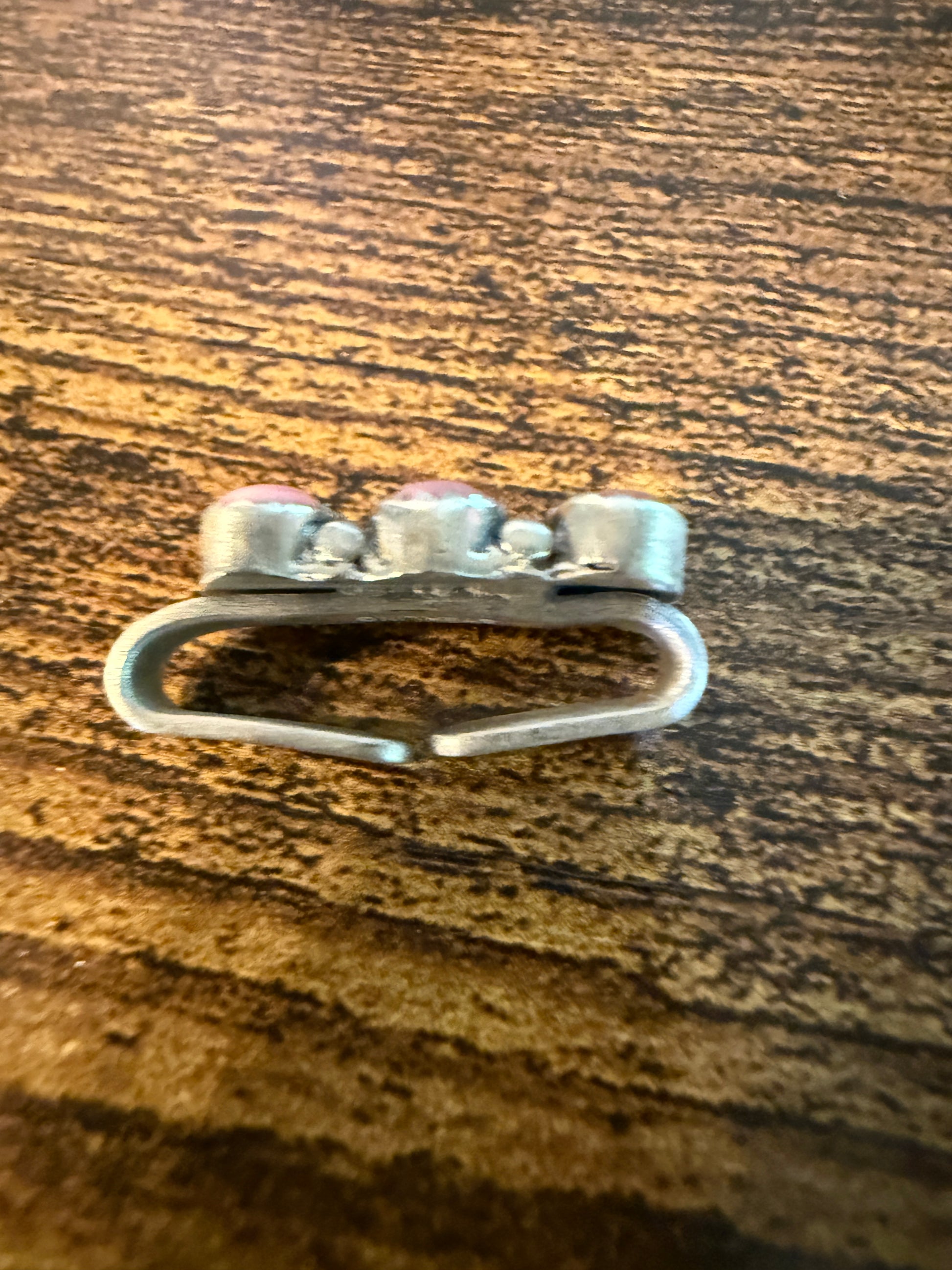 Pink Conch Gemstone I-Watch Band Charm, Sterling Silver, Adjustable, 1 Inch Wild West Boho