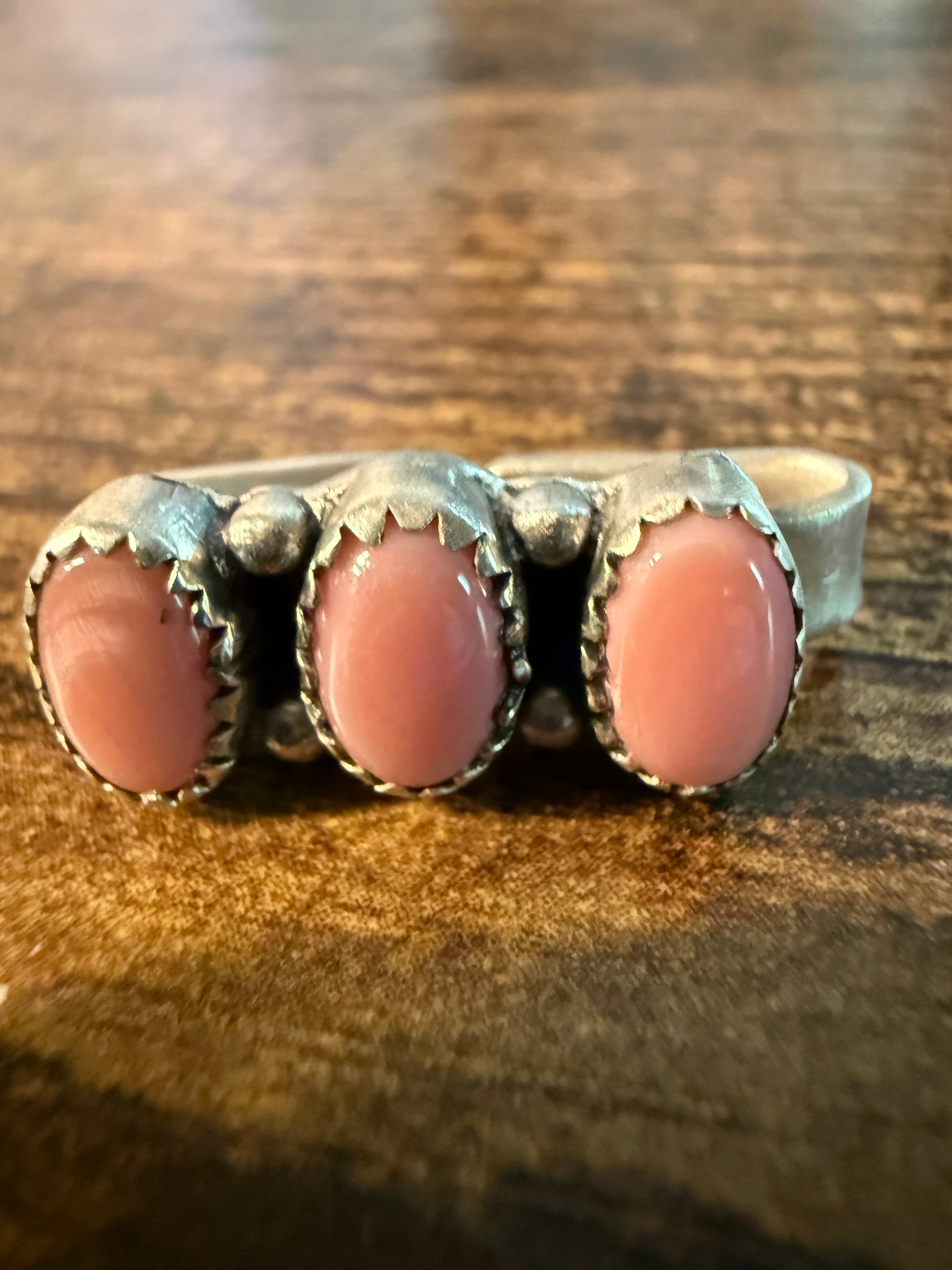 Pink Conch Gemstone I-Watch Band Charm, Sterling Silver, Adjustable, 1 Inch Wild West Boho