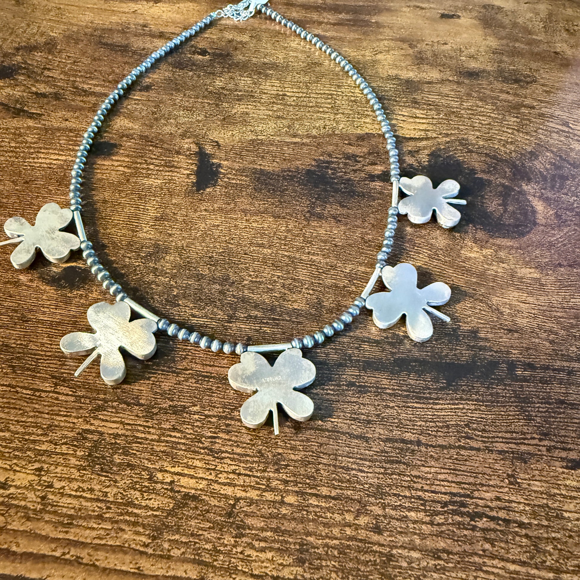 Number 8 Mine Turquoise Gemstone Butterfly Choker Necklace in Sterling Silver Wild West Boho