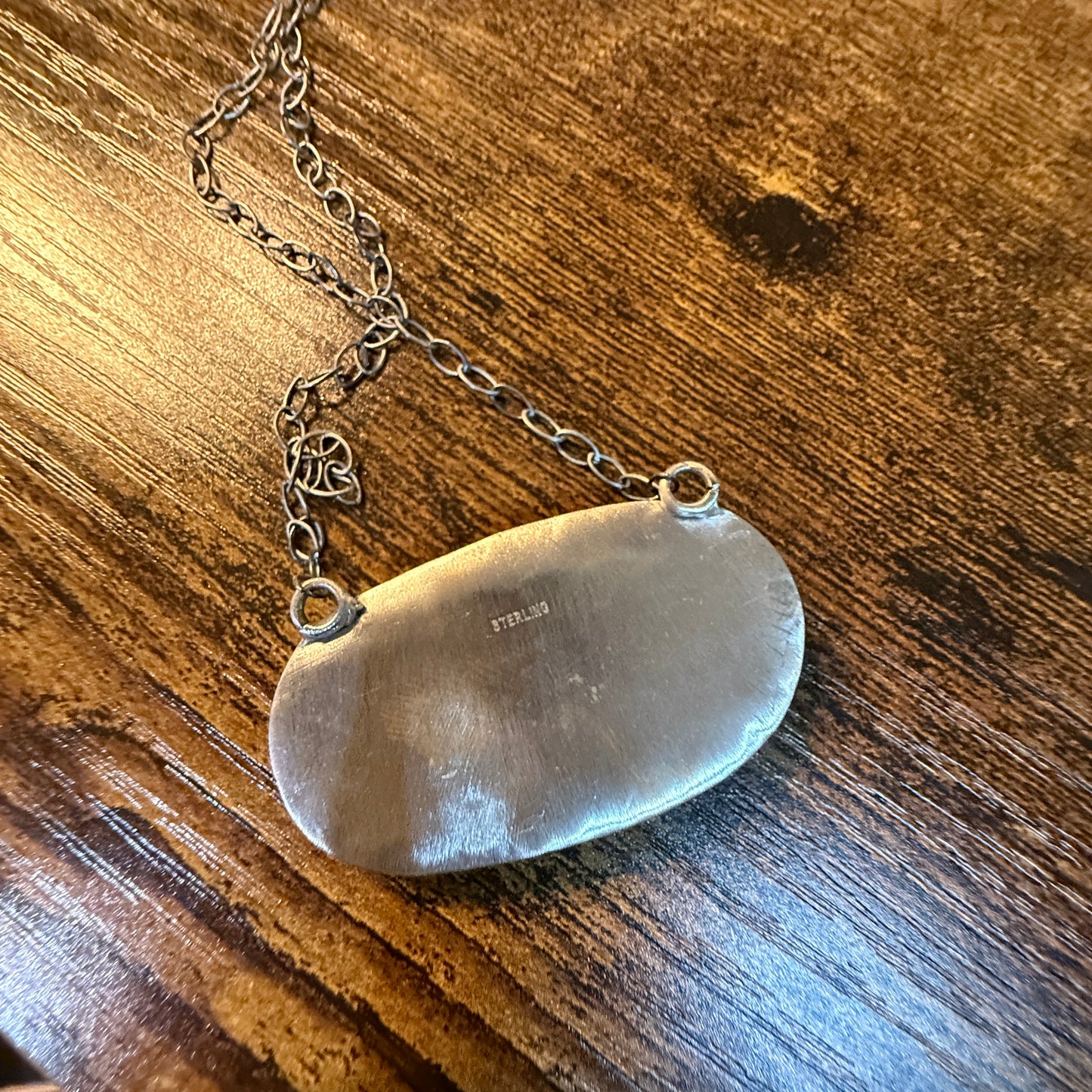 Sara Bella Turquoise Gemstone Pendant Necklace in Sterling Silver, 18 Inch Rolo Chain Wild West Boho