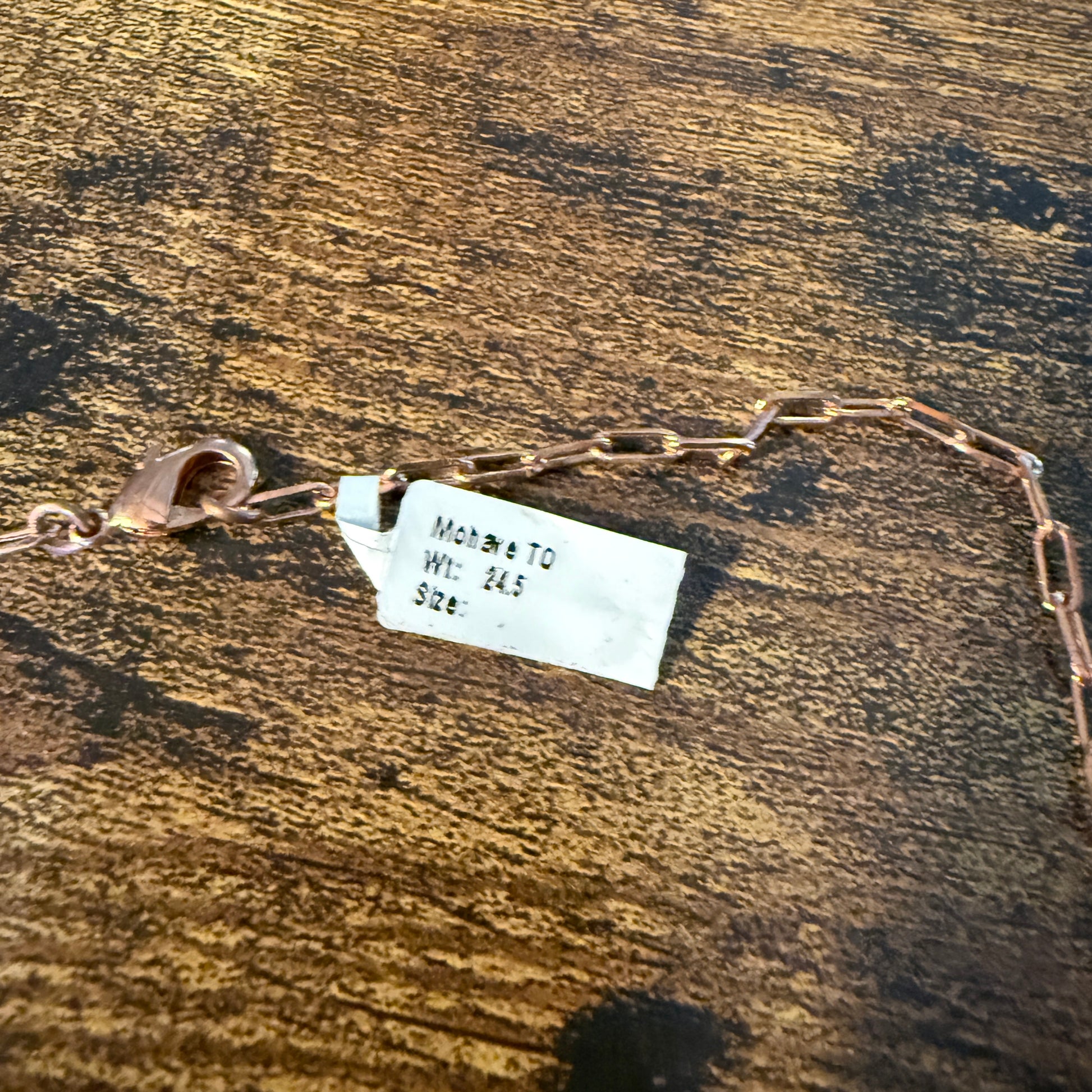 Mohave Turquoise Gemstone and Copper Paper Clip 18 Inch Chain Wild West Boho