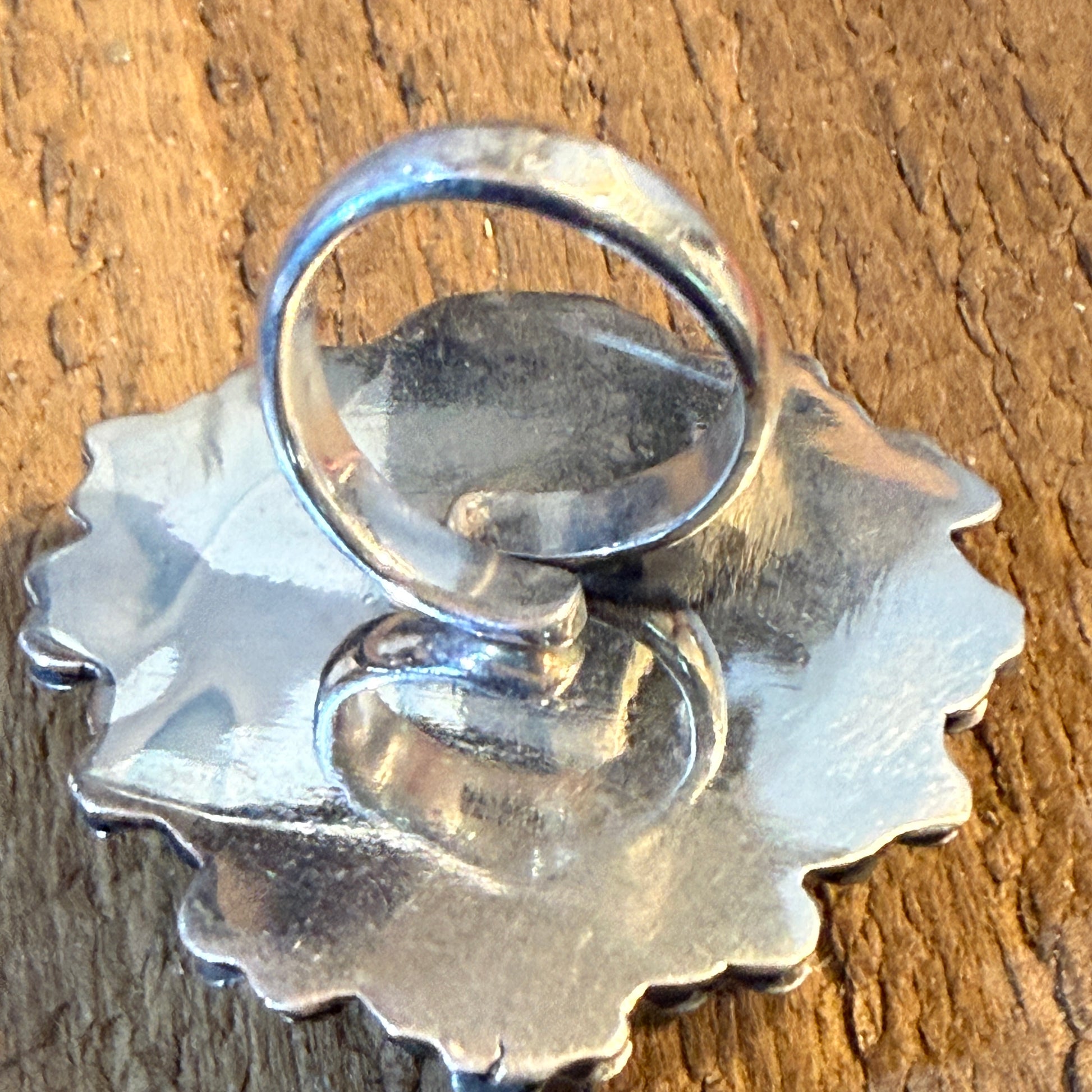 Stunning Hearts and Flowers Statement Cuff Adjustable Ring, Sterling Silver Wild West Boho