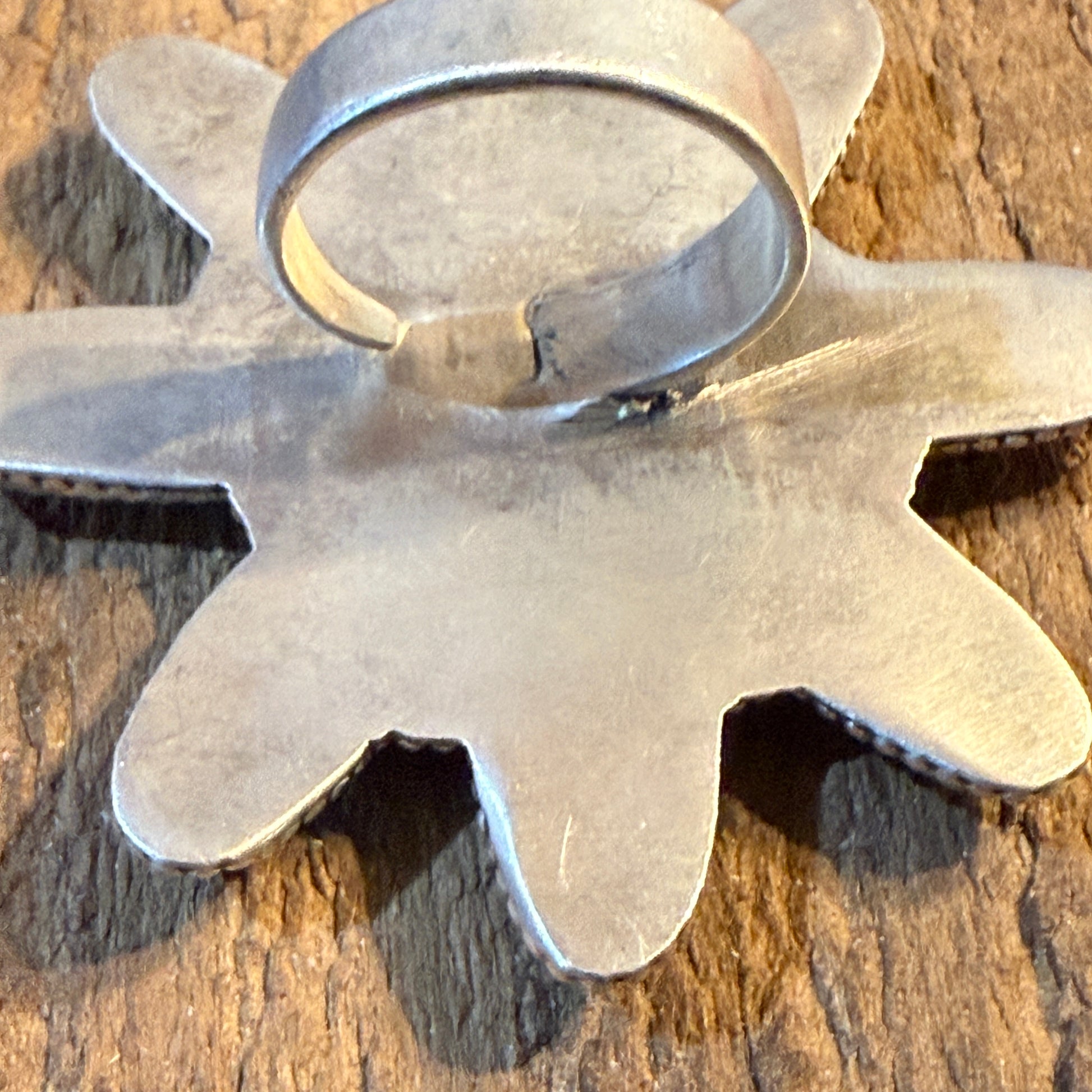 Spiny Oyster and Kingman Turquoise Floral Oversized Statement Ring, Adjustable, Sterling Silver Wild West Boho