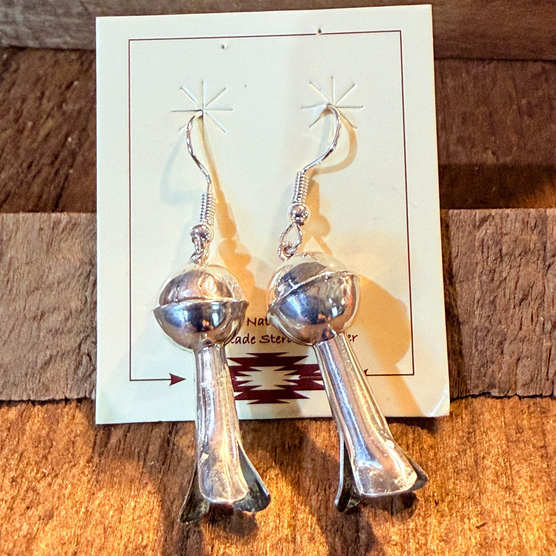 Emily Tsosie Navajo Handmade Sterling Silver Blossom Earrings Wild West Boho