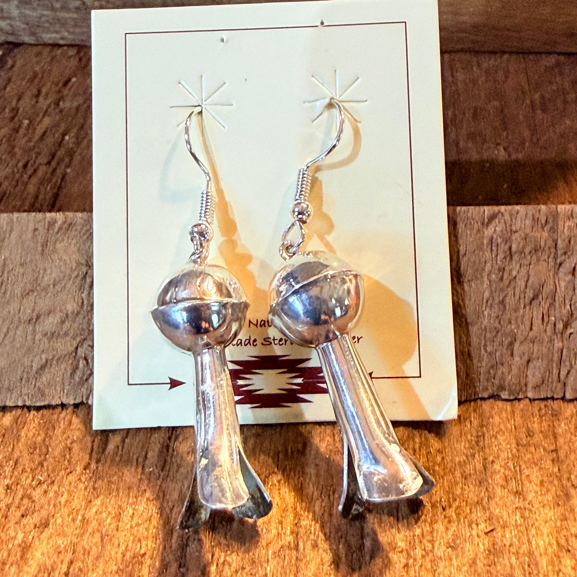 Emily Tsosie Navajo Handmade Sterling Silver Blossom Earrings Wild West Boho