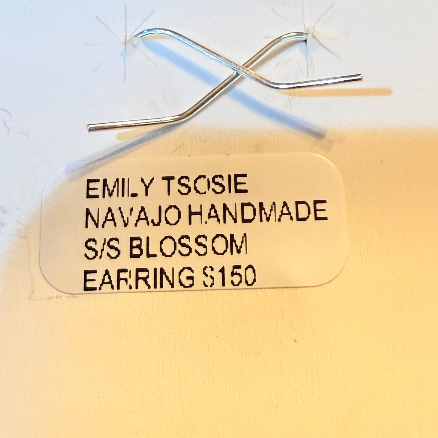 Emily Tsosie Navajo Handmade Sterling Silver Blossom Earrings Wild West Boho