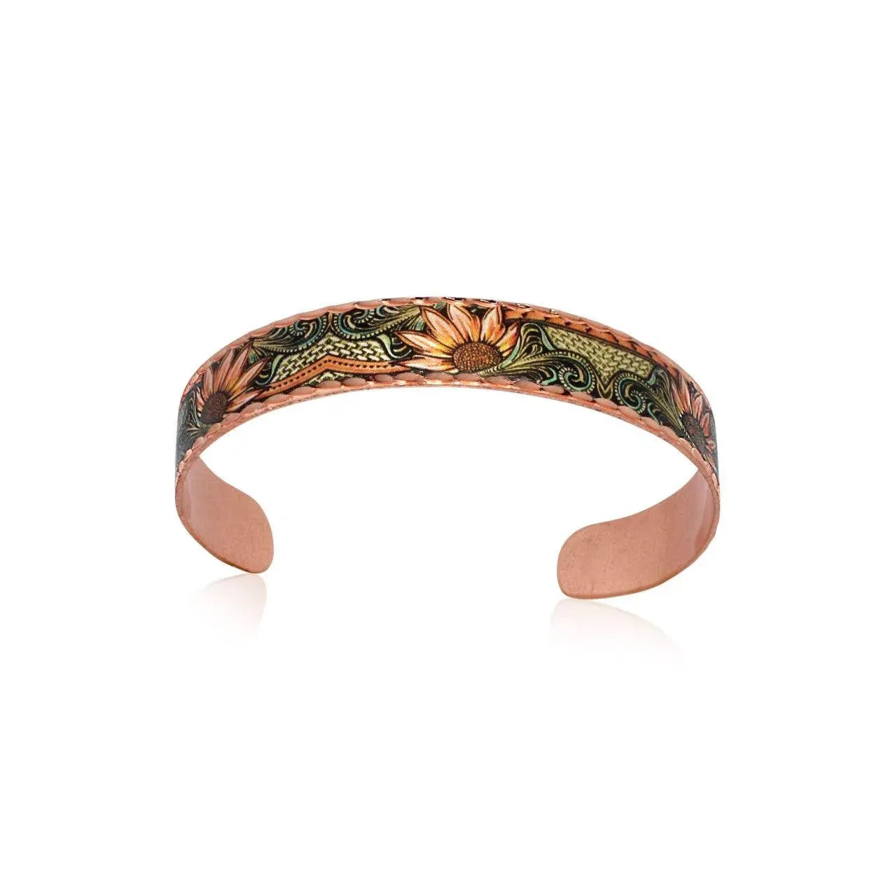 Handmade Boho Western Copper Native Sunflowers Narrow Bracelet, Gift BoxHandmade Boho Western Copper Native Sunflowers Narrow Bracelet, Gift Box - Premium boho bracelet from COPPER ARTS INC. - Just $27! Shop now at Silver Elegant