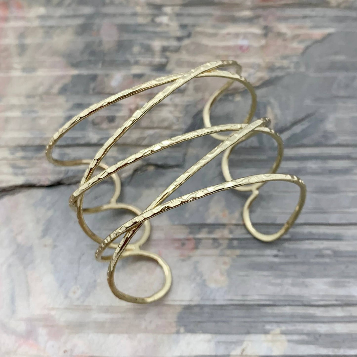 Handcrafted Boho Gold Plated Adjustable Wide Cuff X Bracelet - Gift BoxHandcrafted Boho Gold Plated Adjustable Wide Cuff X Bracelet - Gift Box - Premium cuff bangle from Silver Elegant - Just $20! Shop now at Silver Elegant