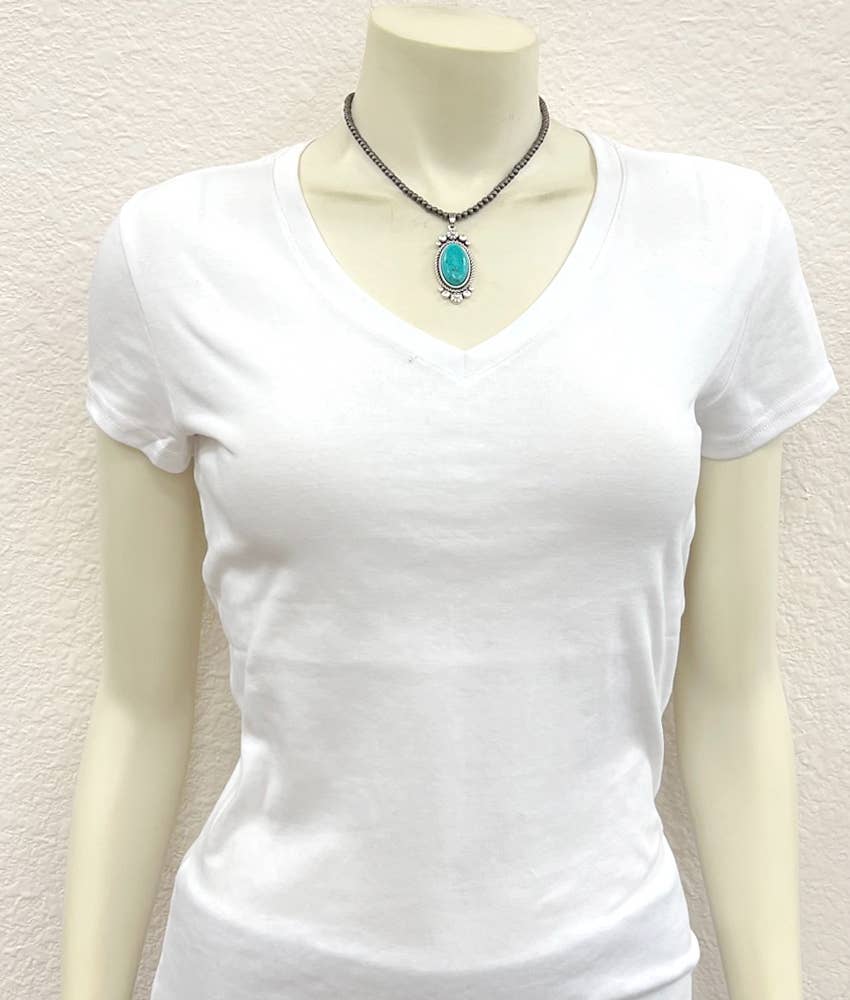 Navajo Turquoise Bead Necklace 4mm 15 To 20in Extender