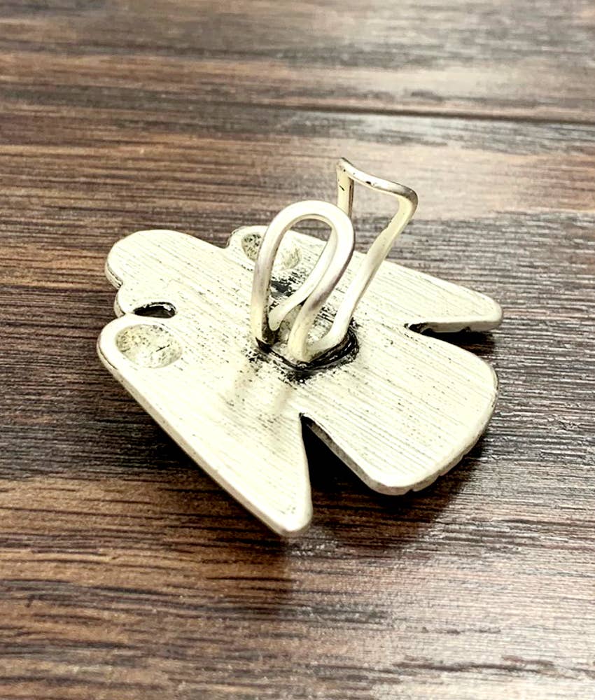 Thunderbird Turquoise Adjustable Ring With Dual Brass Bands