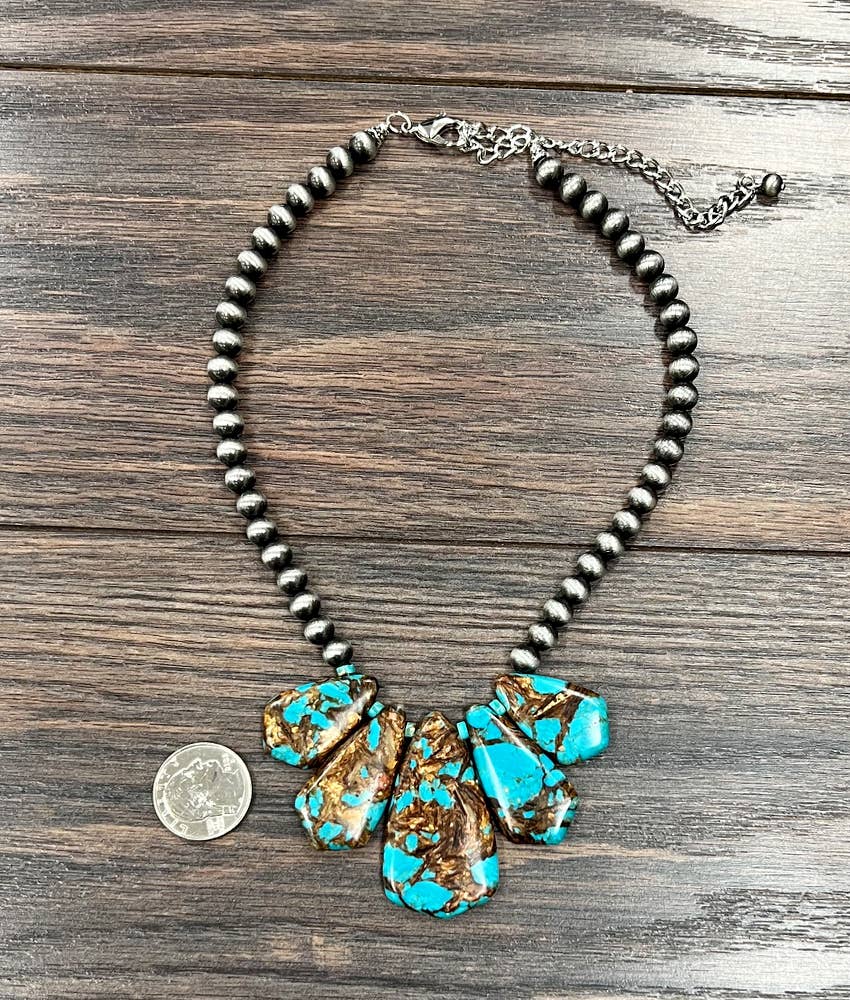 Handmade Navajo Gemstone Necklace 16 Inch With Extender