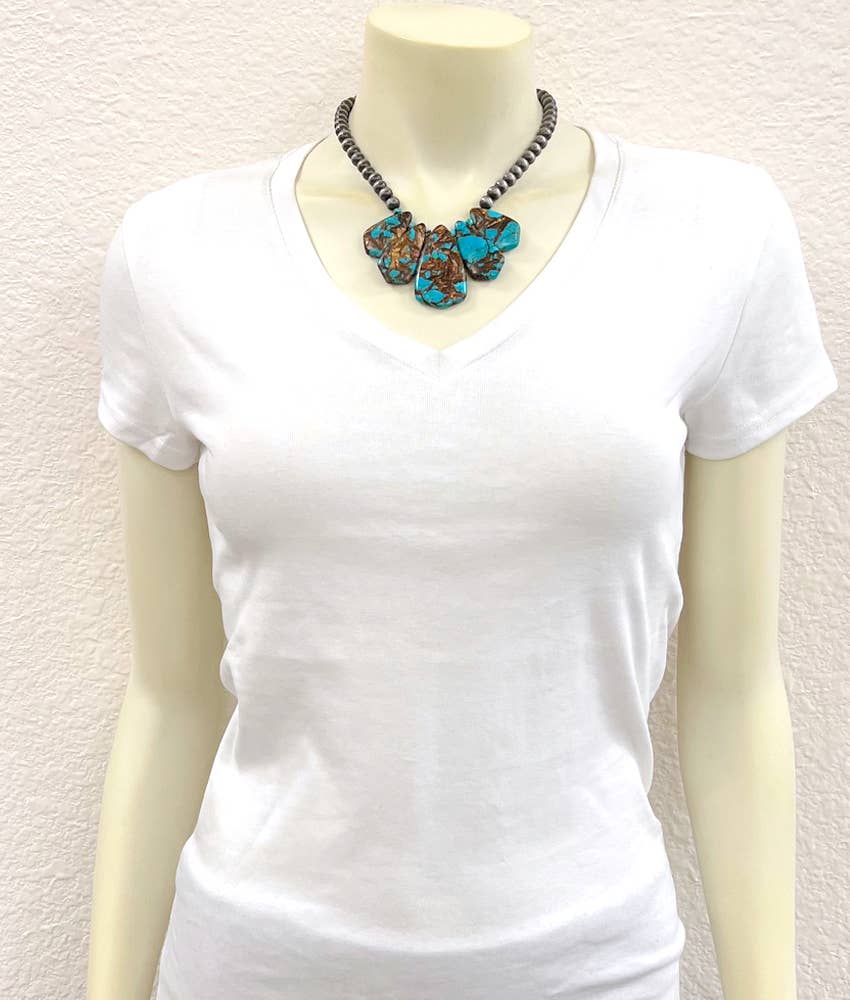 Handmade Navajo Gemstone Necklace 16 Inch With Extender