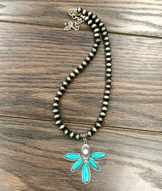 Handmade Navajo Turquoise Necklace 16 Inch Jewelry