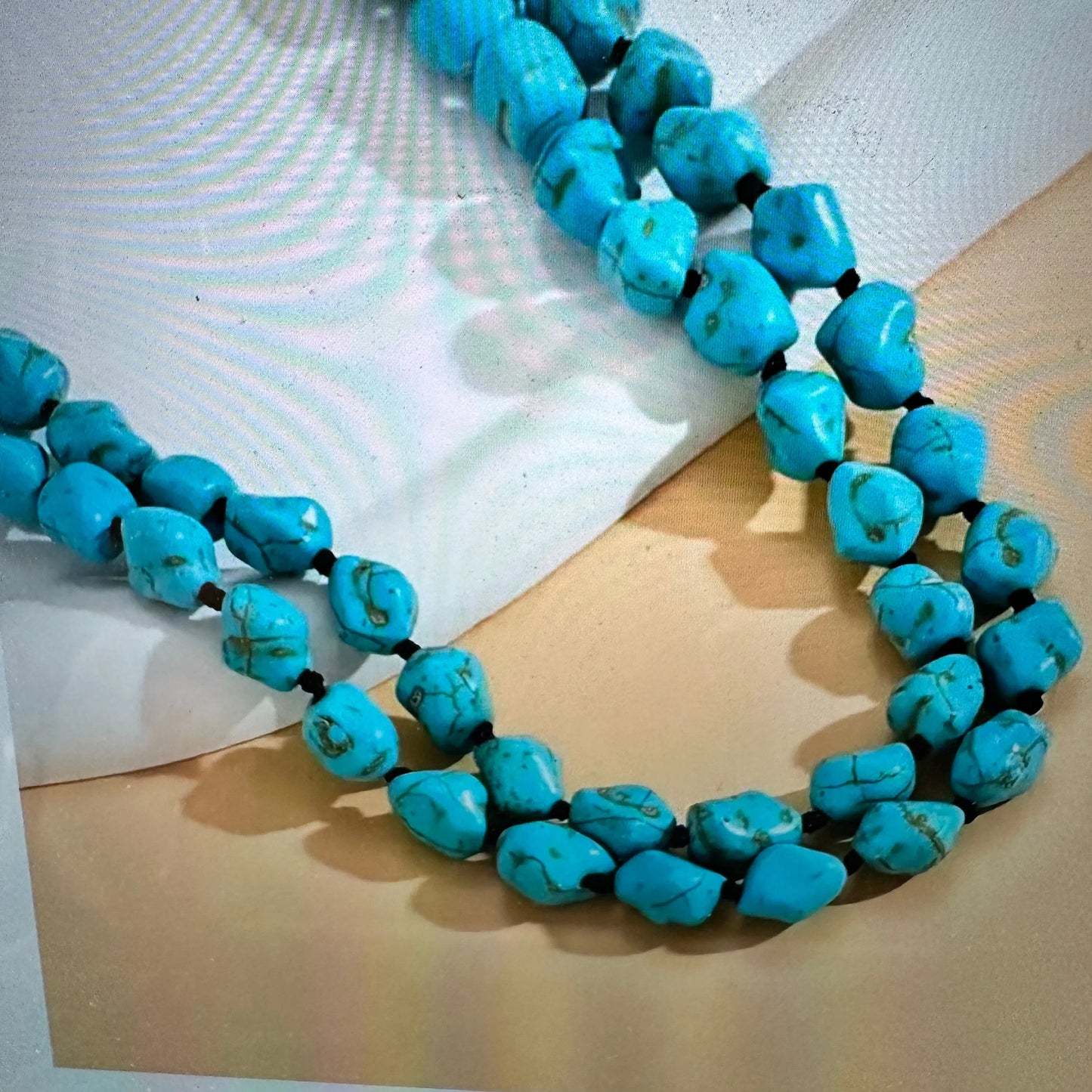 Handcrafted Boho Turquoise Stone Beaded Necklace, Double Wrap Long Cowgirl Necklace,Gift BoxHandcrafted Boho Turquoise Stone Beaded Necklace, Double Wrap Long Cowgirl Necklace,Gift Box - Premium Pendant Necklace from Silver Elegant - Just $24! Shop now at Silver Elegant