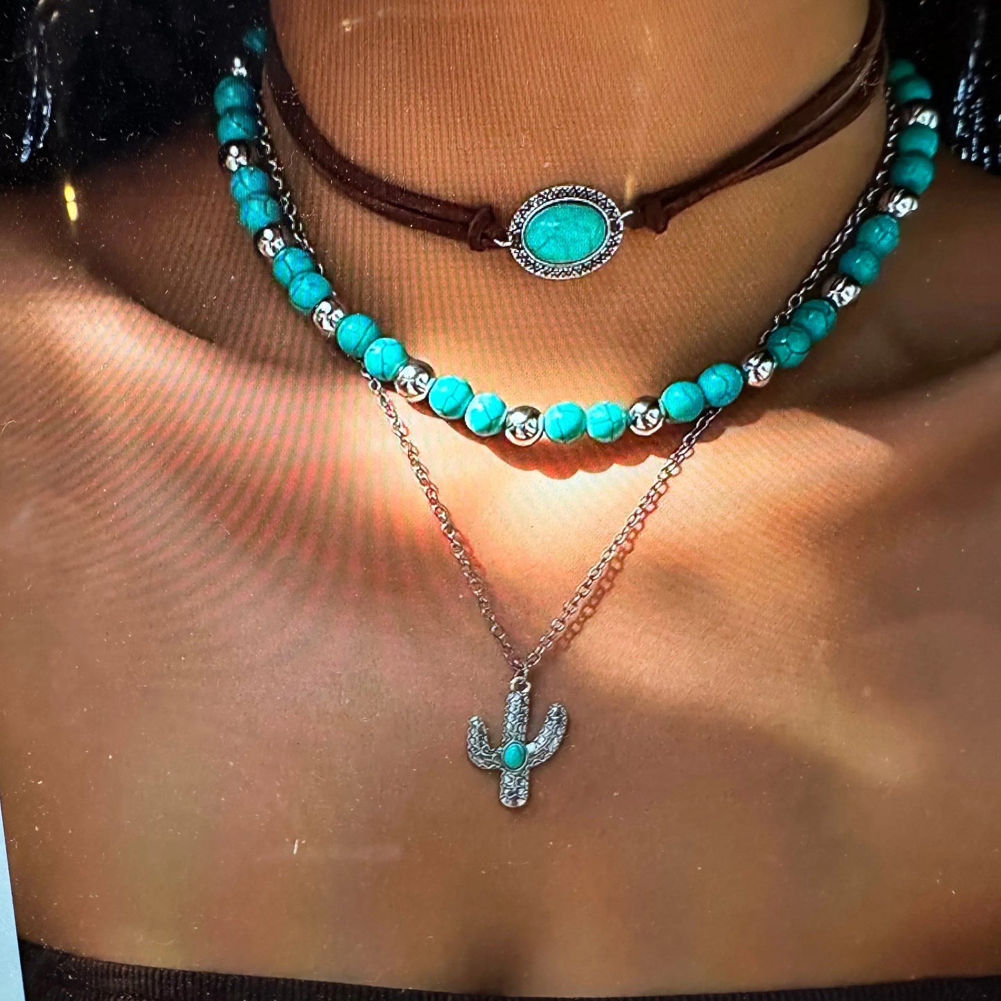 Cowgirl Western Triple Necklace