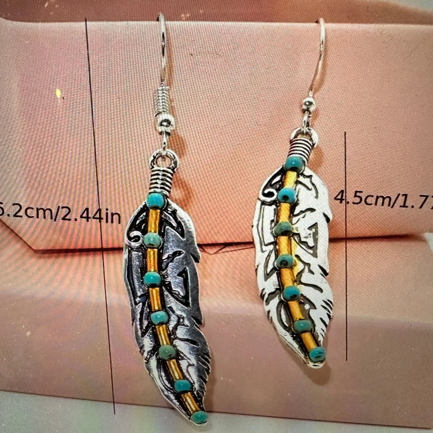 Handcrafted  Boho Eagle Feather Wire Drop Earrings, Native American, Gift BoxHandcrafted  Boho Eagle Feather Wire Drop Earrings, Native American, Gift Box - Premium Boho Drop Earring from Silver Elegant - Just $11! Shop now at Silver Elegant