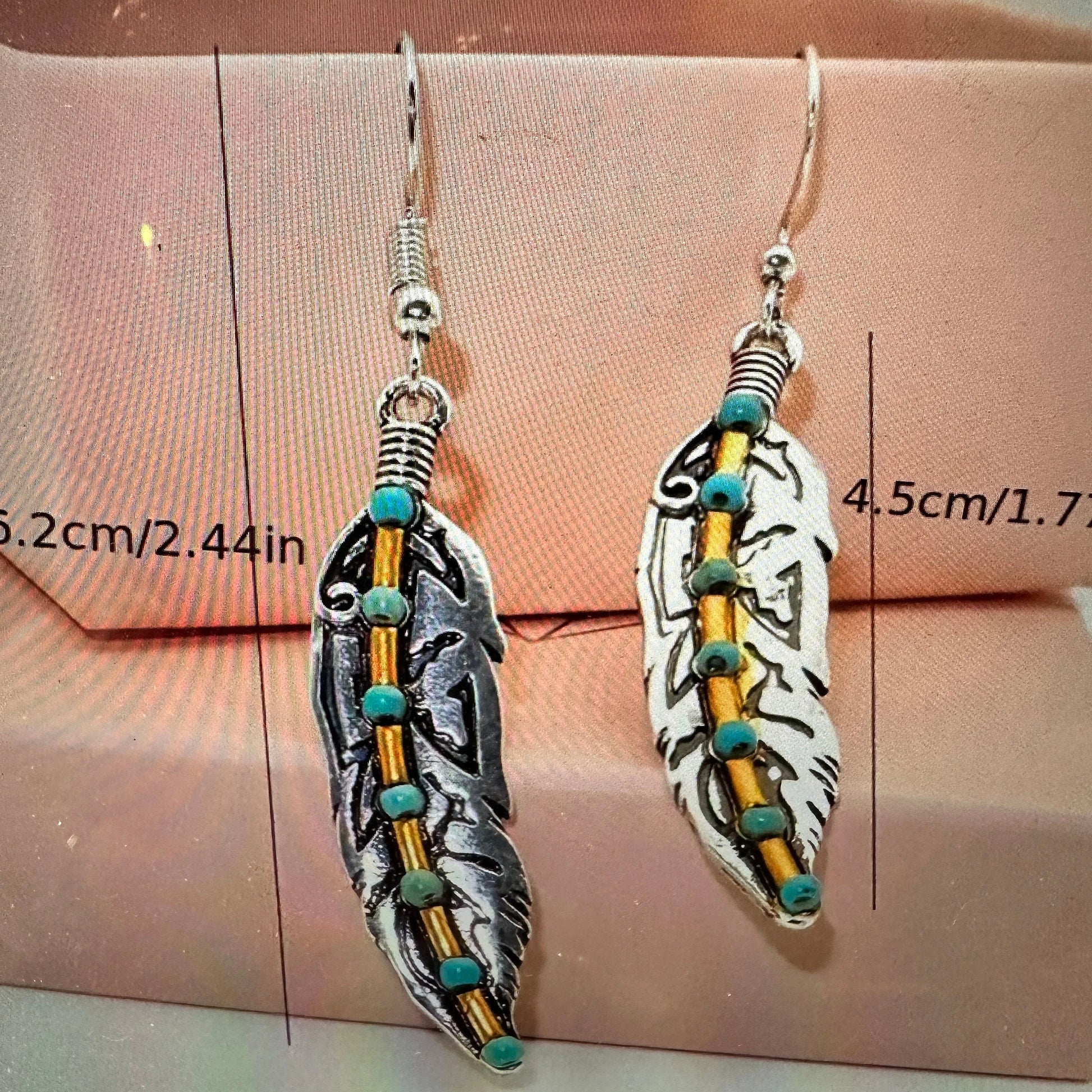 Handcrafted  Boho Eagle Feather Wire Drop Earrings, Native American, Gift BoxHandcrafted  Boho Eagle Feather Wire Drop Earrings, Native American, Gift Box - Premium Boho Drop Earring from Silver Elegant - Just $11! Shop now at Silver Elegant