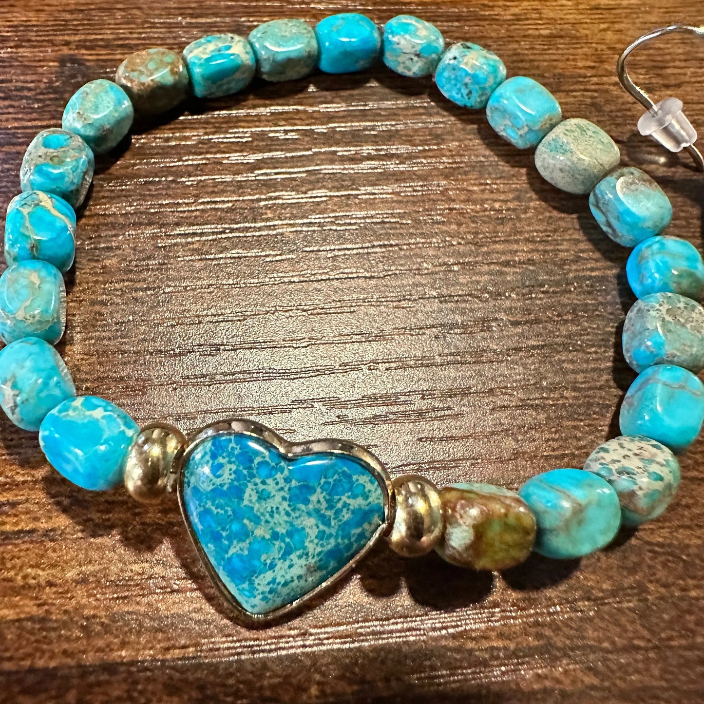 Heart Bead Stretch Bracelet