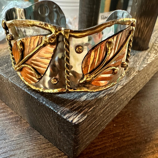 Handmade Boho Chic Copper Leaf Wide Cuff Nature Bracelet, Gift BoxHandmade Boho Chic Copper Leaf Wide Cuff Nature Bracelet, Gift Box - Premium boho bracelet from Silver Elegant - Just $29! Shop now at Silver Elegant