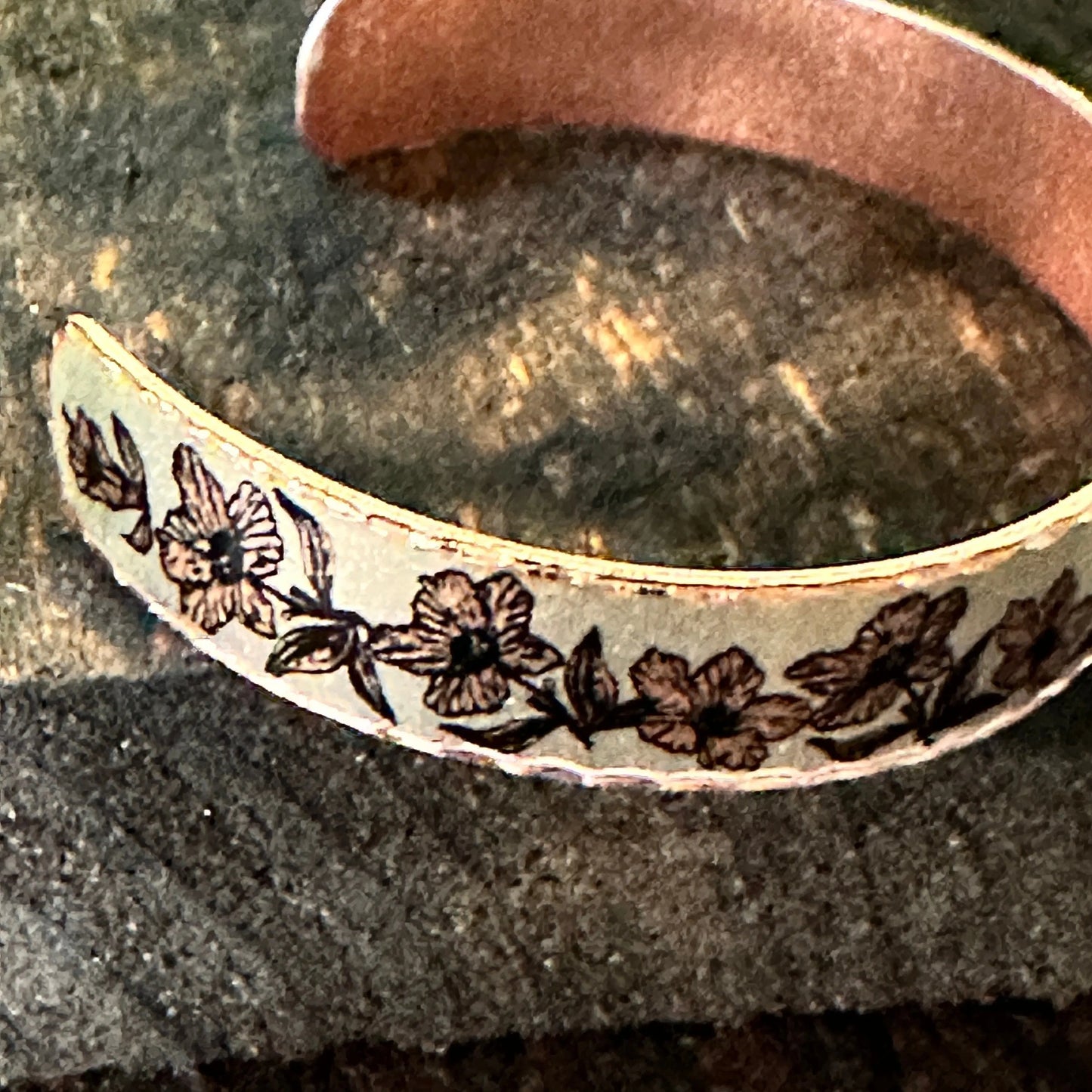 Handmade Boho Copper Floral Hummingbird Design Narrow Cuff Bracelet, Gift BoxHandmade Boho Copper Floral Hummingbird Design Narrow Cuff Bracelet, Gift Box - Premium boho bracelet from Silver Elegant - Just $27! Shop now at Silver Elegant