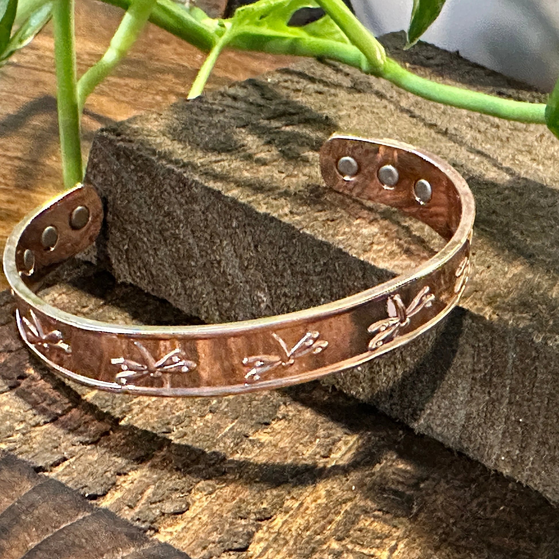 Handmade Boho Copper Dragonfly Design Narrow Cuff Bracelet, Arthritis Magnet Copper, Gift BoxHandmade Boho Copper Dragonfly Design Narrow Cuff Bracelet, Arthritis Magnet Copper, Gift Box - Premium boho bracelet from Silver Elegant - Just $16! Shop now at Silver Elegant