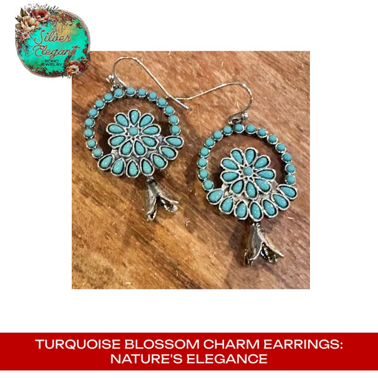 Turquoise Blossom Charm Earrings: Nature&#039;s Elegance by@Outfy